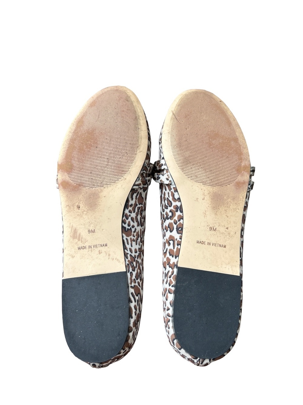 🐆 Talbots Leopard-Print Mary Jane Flats in Brown and Cream Size 9 - Picture 7 of 8